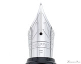 Sheaffer 300 Fountain Pen - Matte Green with Black Trim - Nib Closeup