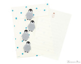 Midori Letter Writing Set with Animal Stickers - Penguin - Set