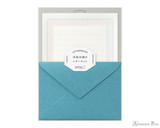 Midori Letter Writing Set - Letterpress Blue Frame