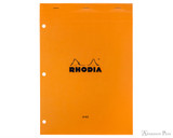 Rhodia No. 18 Staplebound Three Holed Notepad - A4, Lined - Orange
