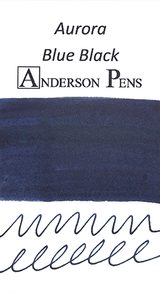 Aurora Blue-Black Ink Sample color swab