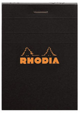Rhodia No. 12 Staplebound Notepad - 3.375 x 4.75, Graph - Black