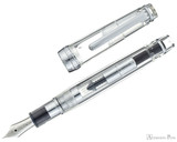 Sailor Professional Gear Slim Fountain Pen - Transparent with Rhodium Trim - Open