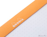 Rhodia No. 16 Staplebound Notepad - A5, Dot Grid - Orange cover fold over