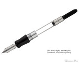 Esterbrook Estie Fountain Pen - Oversized Ebony with Palladium Trim - MV Adapter Section and Converter