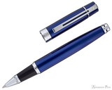 Sheaffer 300 Rollerball - Glossy Blue Lacquer with Chrome Trim - Open