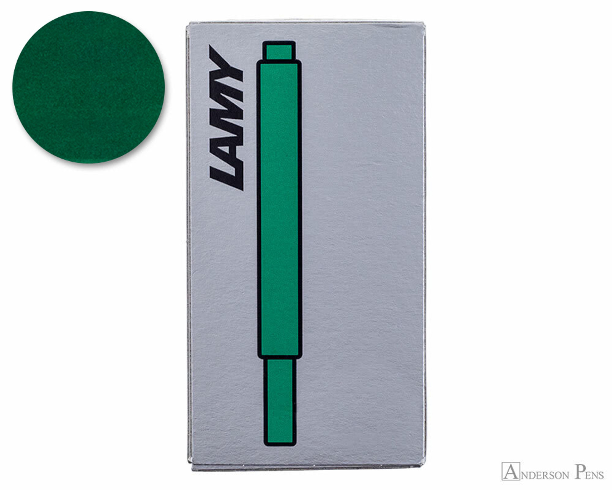 Lamy  Fountain Pen Green Ink Cartridges New In Box  5 Cartridges For All Lamy 