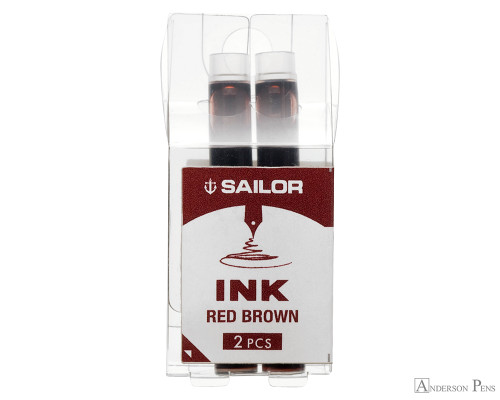 Sailor Compass Color Red Brown Ink Cartridges (2 Pack)