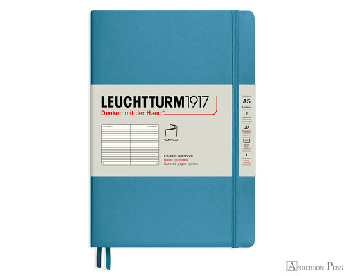 Leuchtturm1917 Softcover Notebook - A5, Lined - Nordic Blue