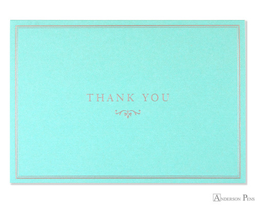 Peter Pauper Press Thank You Notecards - 5 x 3.5, Blue Elegance