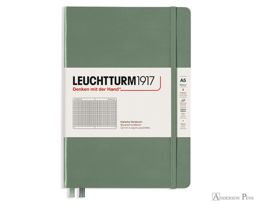 Leuchtturm1917 Notebook - A5, Graph - Olive