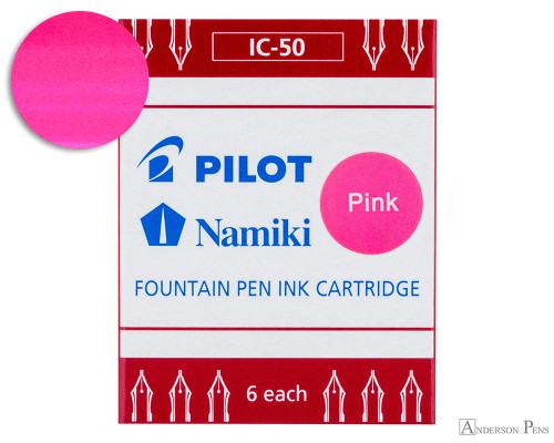 Pilot Namiki Pink Ink Cartridges (6 Pack)