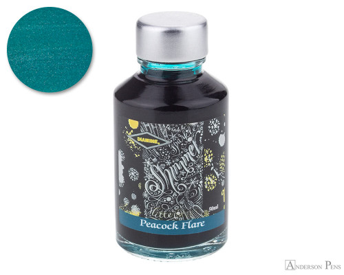 Diamine Shimmertastic Peacock Flare Ink (50ml Bottle)