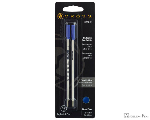 Cross Ballpoint Refill - Blue, Fine (2 Pack)