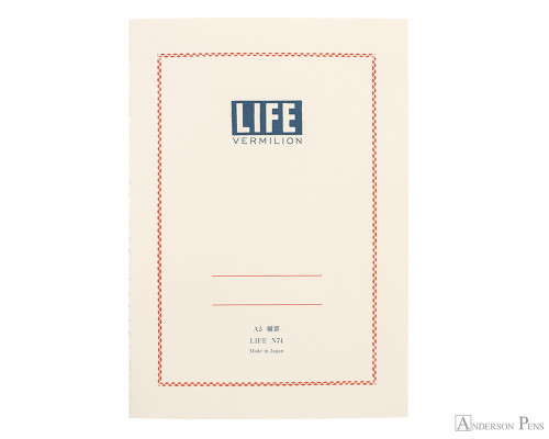 Life Vermilion Notebook - A5, Lined - Ivory