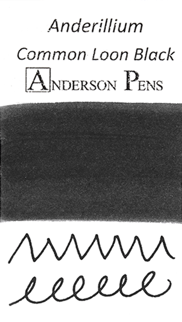 Anderillium Common Loon Black Ink Sample