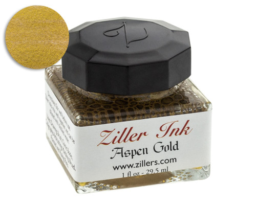 Ziller Aspen Gold Dip Pen Ink (1oz Bottle)