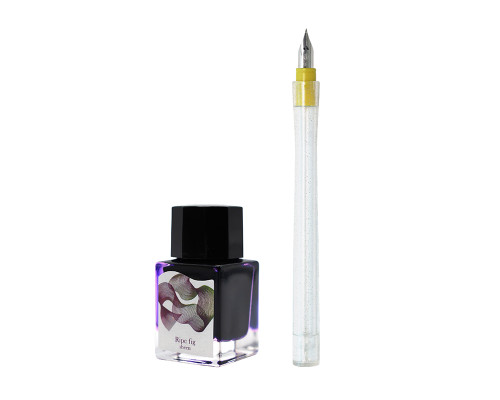 Sailor Dipton Sheening Mini Ink and Dip Pen Set - Ripe Fig (10ml Bottle)