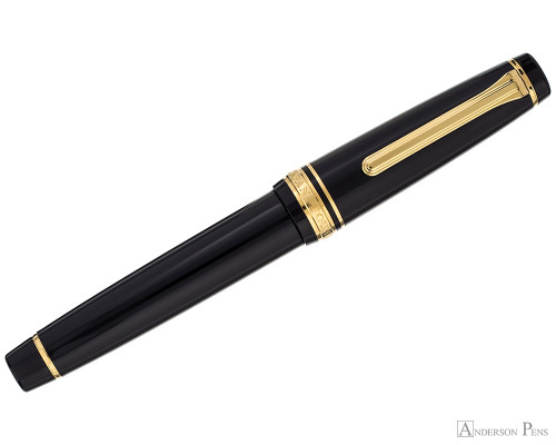 Sailor Pro Gear Fountain Pen - Black with Gold Trim