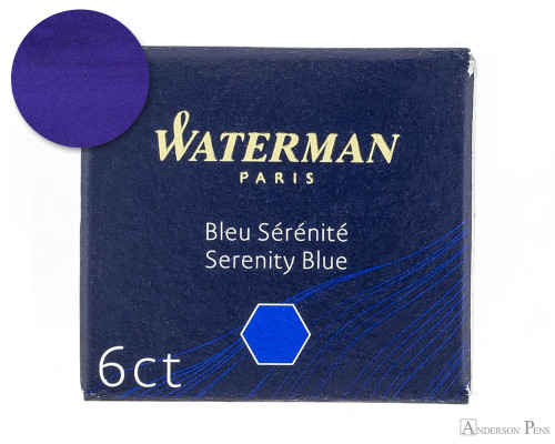 Waterman Serenity Blue Ink Cartridges (6 Pack)