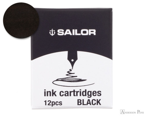 Sailor Jentle Black Ink Cartridges (12 Pack)