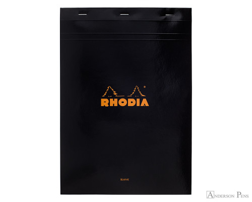 Rhodia No. 18 Staplebound Notepad - A4, Blank - Black