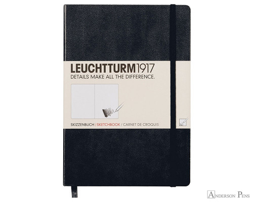 Leuchtturm1917 Sketchbook - A5, Blank - Black