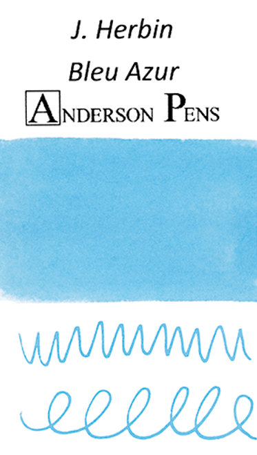 J. Herbin Bleu Azur Ink Sample Color Swab