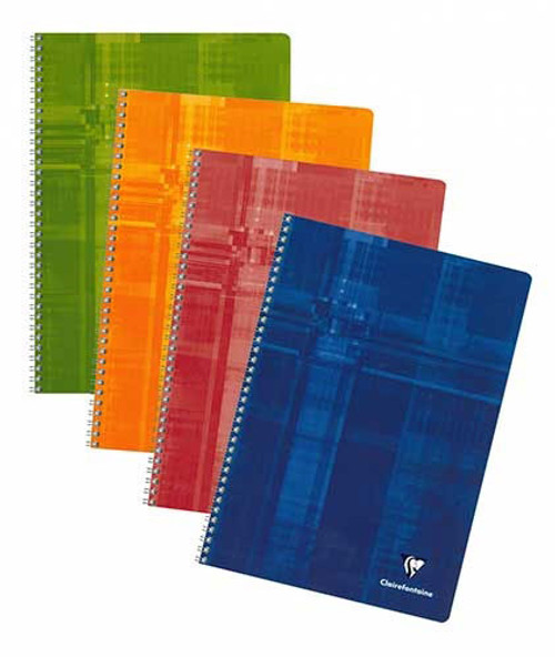 Clairefontaine Classic Wirebound Notepad - 8.25 x 11.75, Lined - Assorted