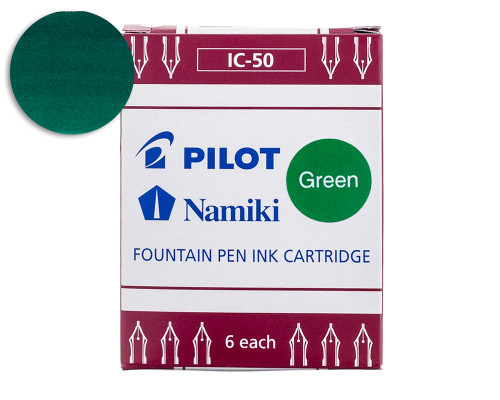 Pilot Namiki Green Ink Cartridges (6 Pack)