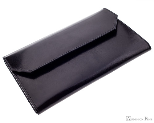 Girologio 12 Pen Case Portfolio - Black Leather