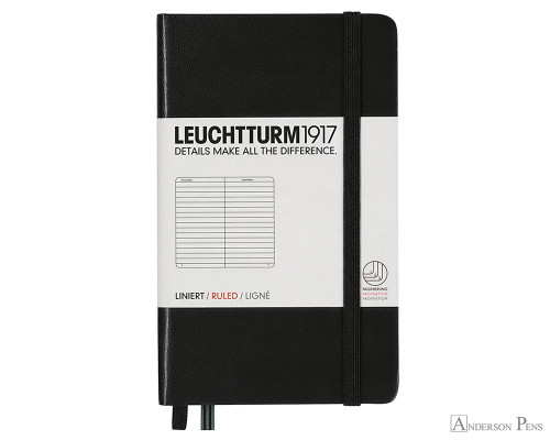 Leuchtturm1917 Notebook - A6, Lined - Black