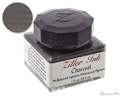 Ziller Charcoal Dip Pen Ink (1oz Bottle)