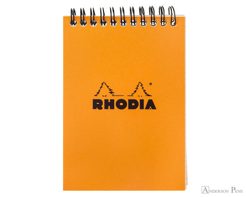 Rhodia No. 13 Wirebound Notepad - A6, Graph - Orange