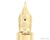 Sheaffer 100 Fountain Pen - Bright Chrome with Gold Trim - Nib Closeup