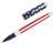 Parker Big Red Ballpoint Pen - Stars and Stripes - Open