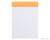 Rhodia No. 13 Staplebound Notepad - A6, Graph - Orange open