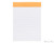 Rhodia No. 12 Staplebound Notepad - 3.375 x 4.75, Lined - Orange open