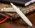 Sailor 1911 Large Fountain Pen - White with Gold Trim - Open on Notebook