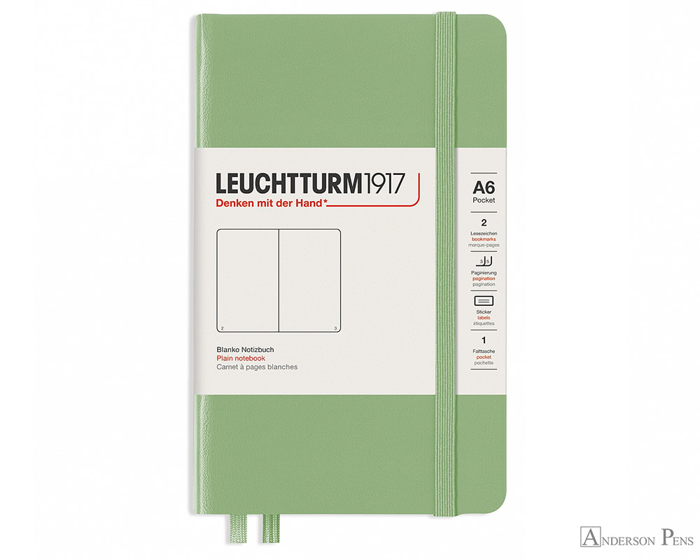 Leuchtturm1917 Notebook - A6, Blank - Sage - Anderson Pens, Inc.