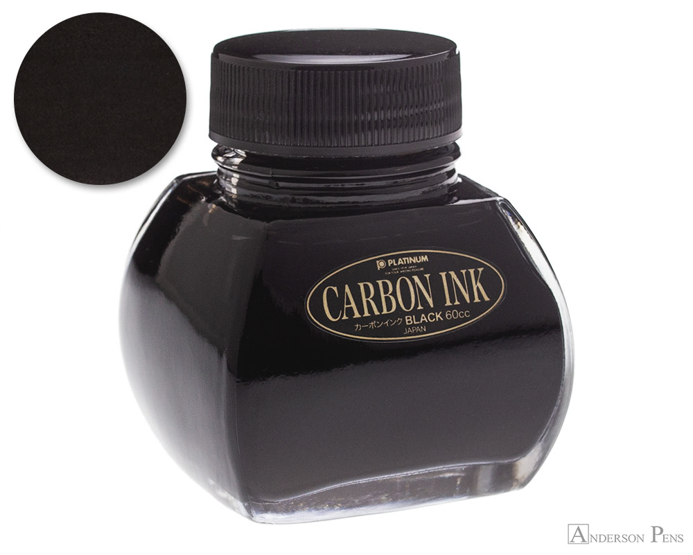 Platinum Carbon Black - 60ml Bottled Fountain Pen Ink - The Goulet Pen  Company
