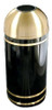 Glaro Monte Carlo T1555 Satin Brass Open Dome Top Trash Can, 15 x 36, 16 Gallon - Free Shipping