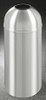 Glaro T1530SA New Yorker Open Dome Top Trash Can, 15 x 30, 12 Gallon - Satin Aluminum