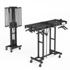 Magnuson Mobile Folding Mega Rak MR-611K - Rolling Coat Rack with Hooks - 72" Wide / 120 Coat Capacity