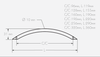 Technical Drawing for Schwinn 3132/128 Handle, Brushed Stainless Steel (UPC 4000913500105)