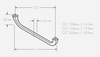 Technical Drawing for Schwinn Z240/320 Handle, Satin Nickel (UPC 4000918541820)
