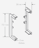 Technical Drawing for Schwinn 6K379 C Cap (L+R), Silver (Matches Clear Anodized) (UPC 4000913544550)