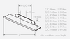 Technical Drawing for Schwinn 3766/160 Full-Length Tab Pull, Clear Anodized (UPC 4000913544116)