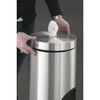 Glaro F1029 Antibacterial Wipe Dispenser -Combination Floor Standing Unit with Side Opening for Trash - 27  Finish Options