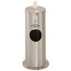 Glaro F1029-S-SA Antibacterial Wipe Dispenser -Combination Floor Standing Unit with Side Opening for Trash plus Silk Screen Message - Satin Aluminum  Finish